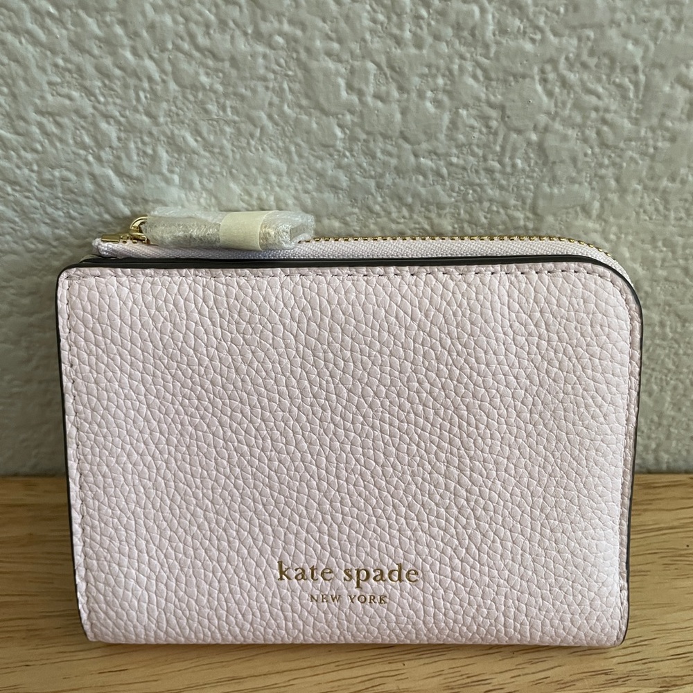 Kate Spade Ava Colorblocked Pebbled Leather Zip Bifold Wallet